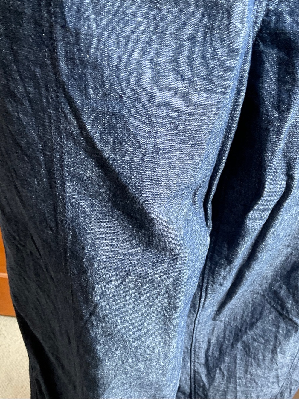 croft & barrow Navy Blue Wide-Leg Drawstring Linen-Blend Pants - Picture 4 of 8